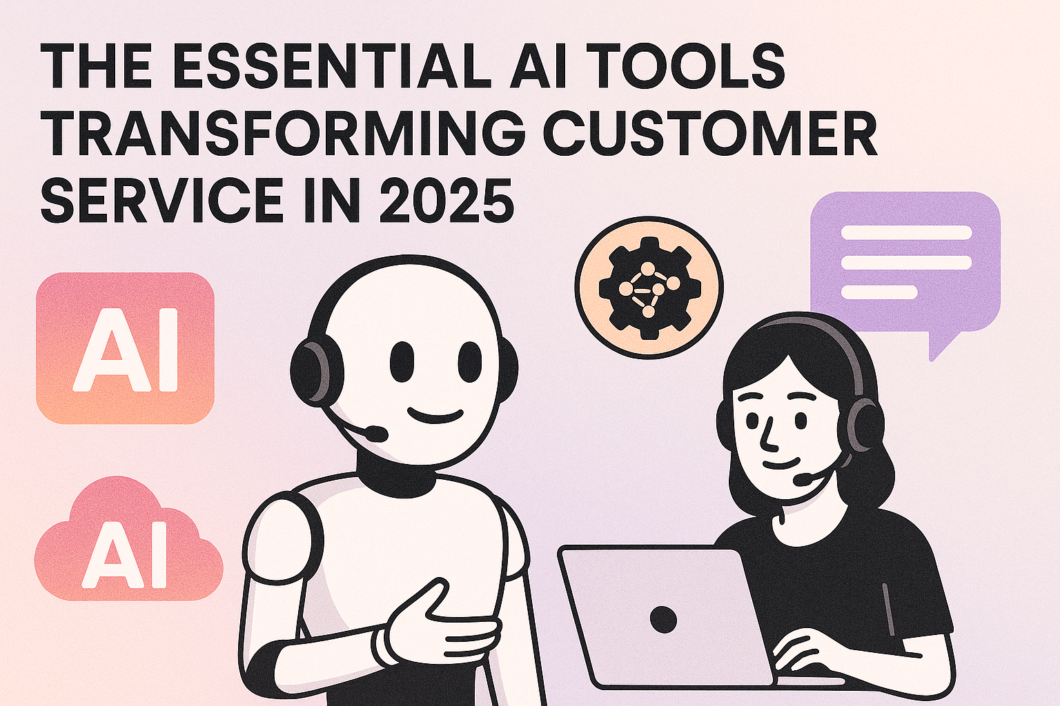 Modern customer service center using AI tools
