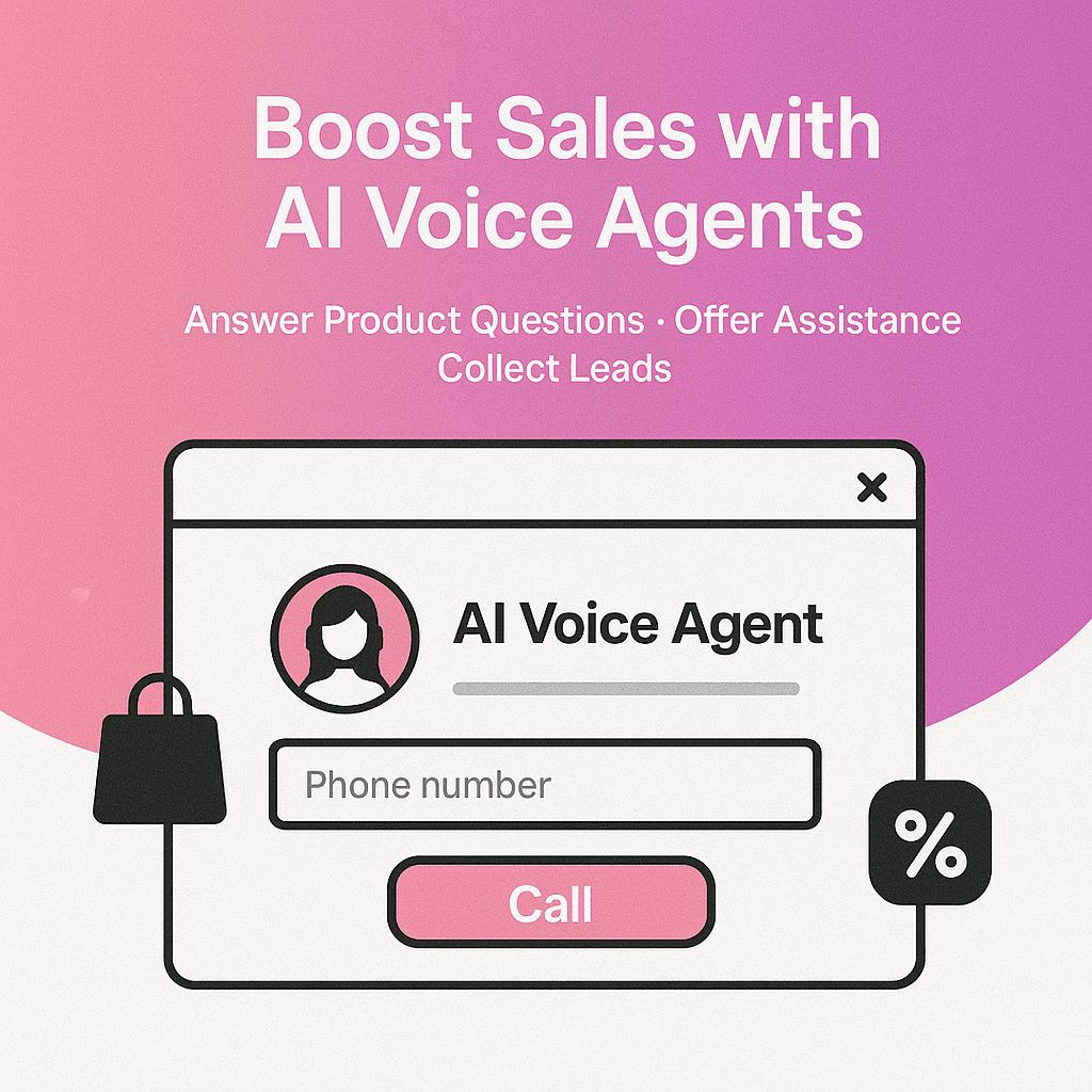 Online store using AI voice technology for customer support