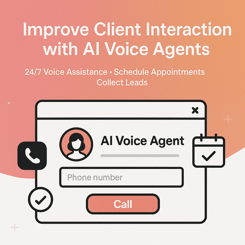 Professional services team with AI voice assistant