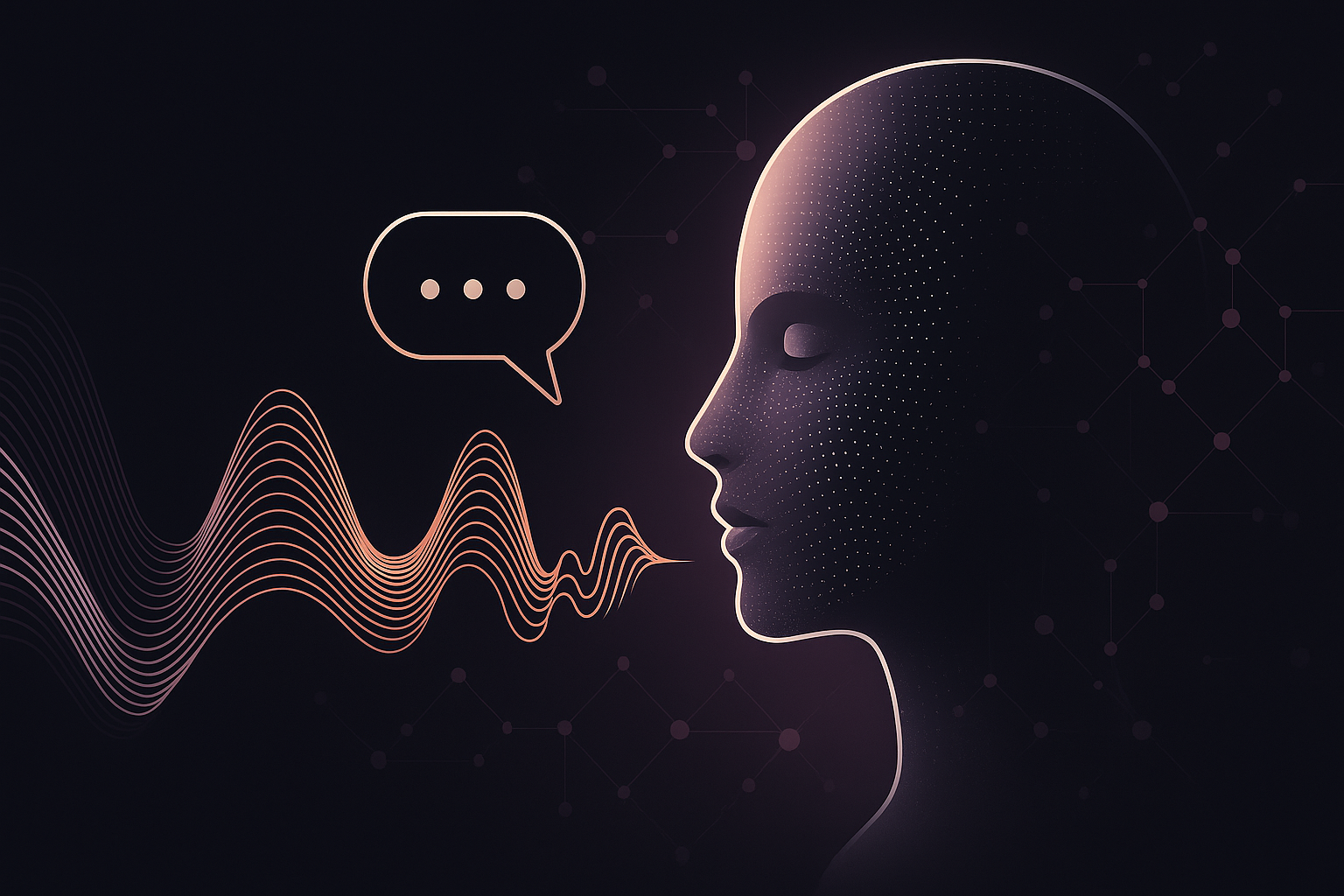 Person speaking with an AI voice agent through smartphone